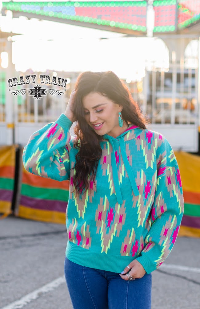 Highway Blues Knit Hoodie