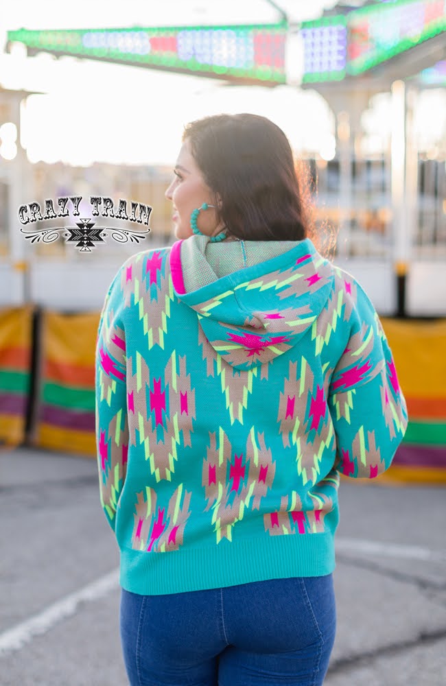 Highway Blues Knit Hoodie