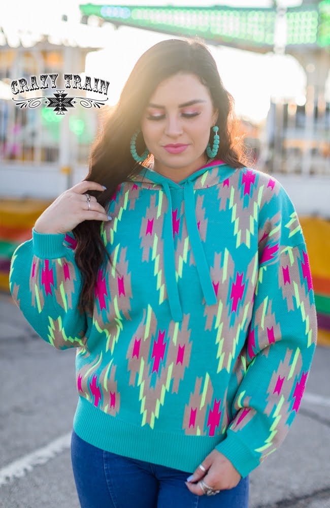 Highway Blues Knit Hoodie