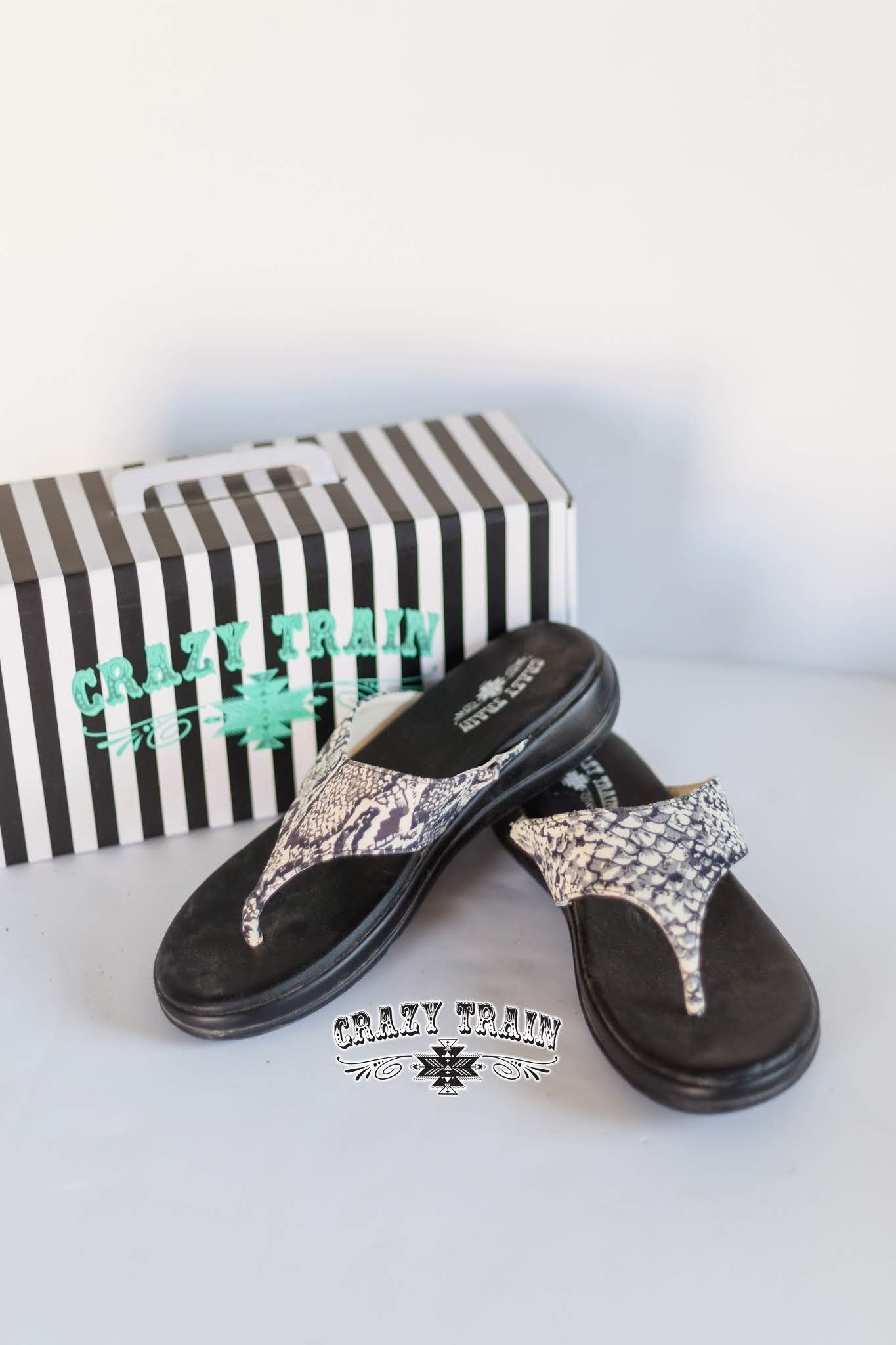 Snake Print Sandals