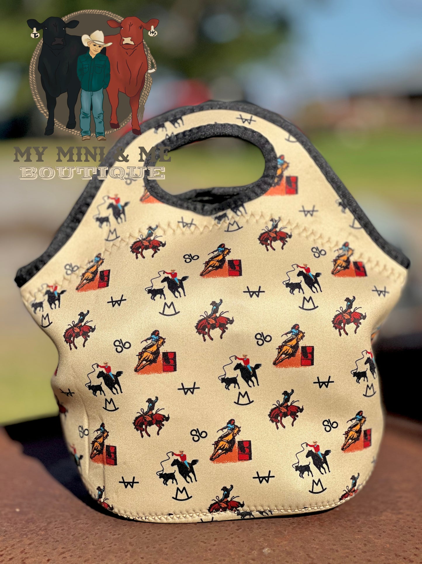 Vintage Cowboy Lunch Tote