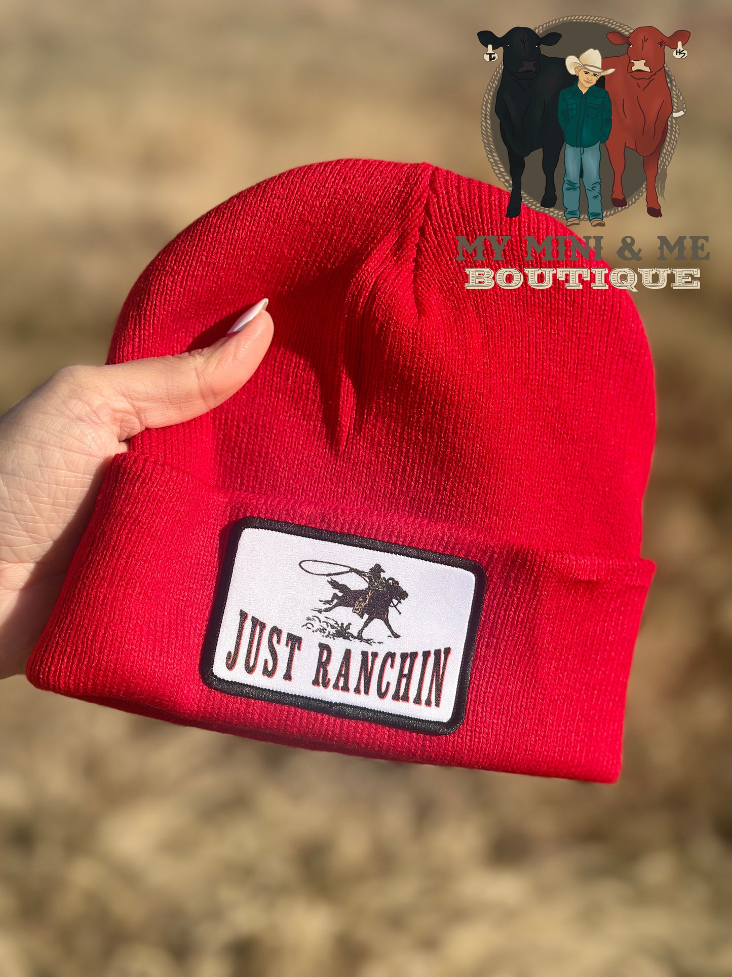 Just Ranchin’ Patch Beanie