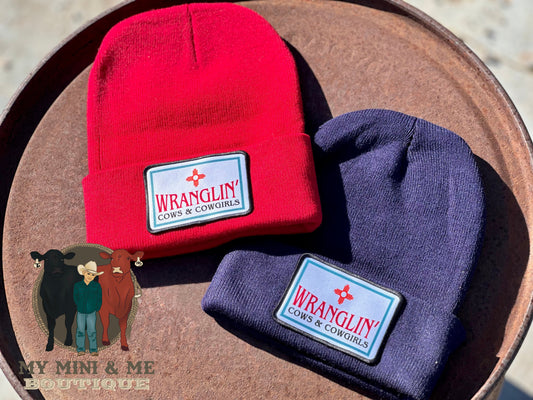 Wranglin' Cows & Cowgirls Patch Beanie