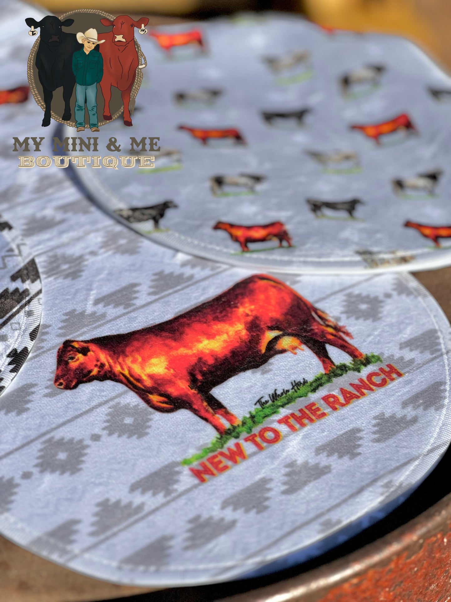 New To The Ranch Burp Rag Set