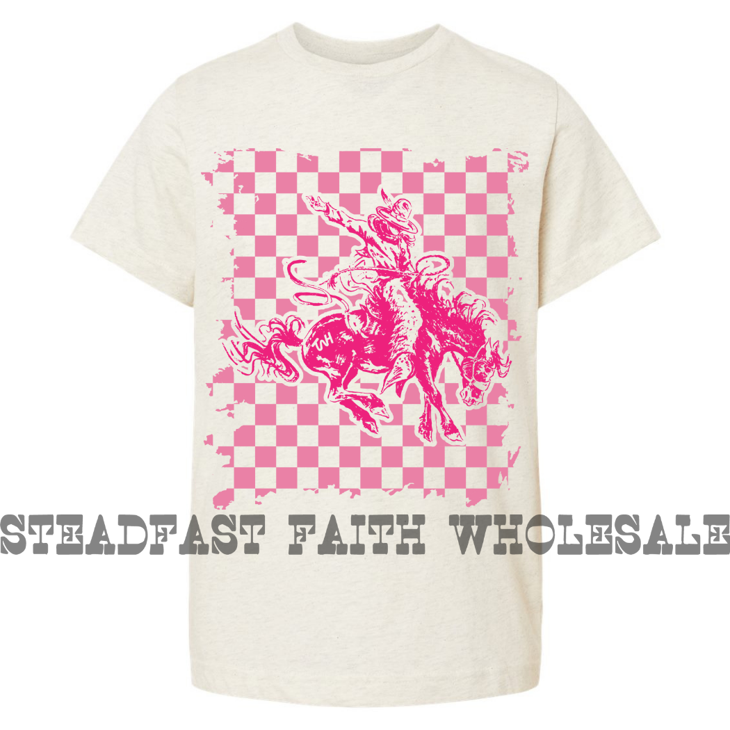 Pink Checkered Bronc
