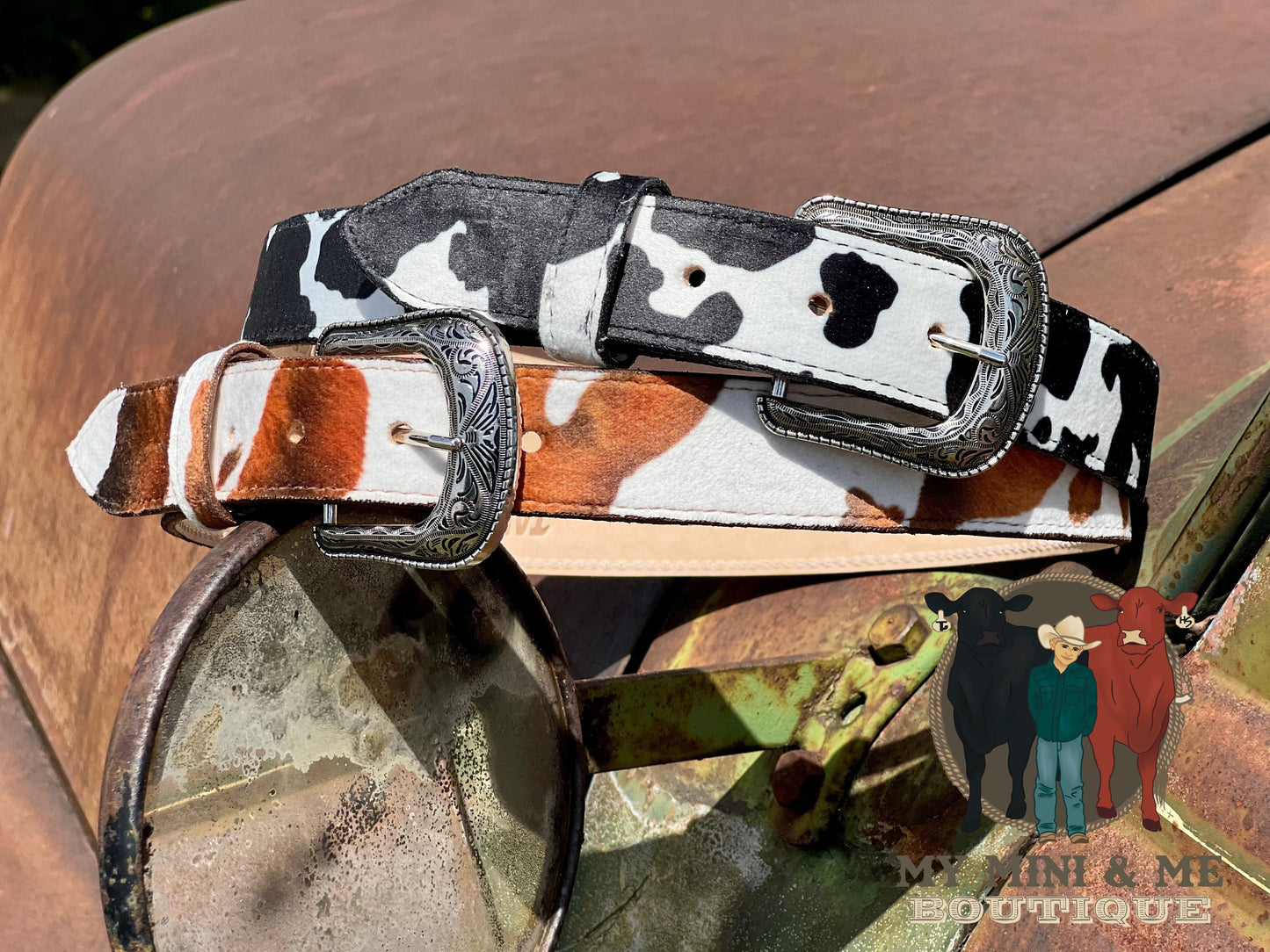 Cow Print Belts