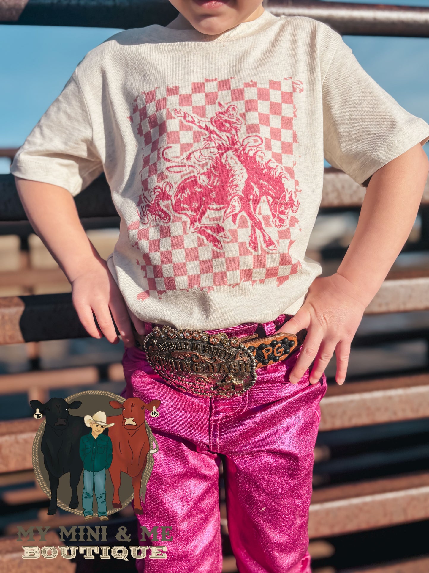 Pink Checkered Bronc