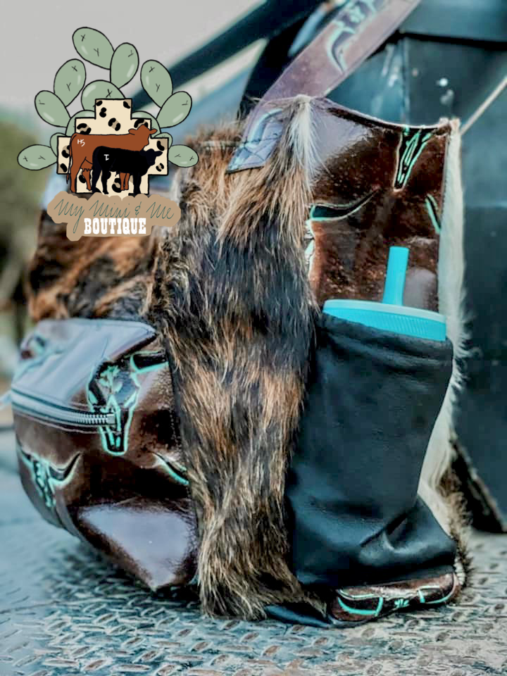 Cowhide Diaper Bag
