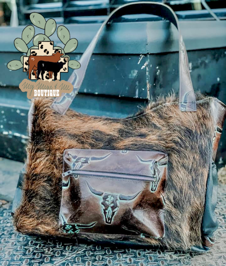 Cowhide Diaper Bag