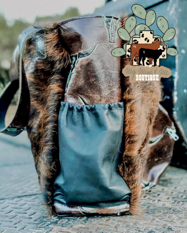 Cowhide Diaper Bag