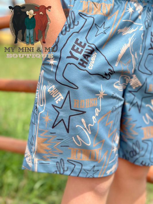 Knarly Cowboy Hybrid Board Shorts