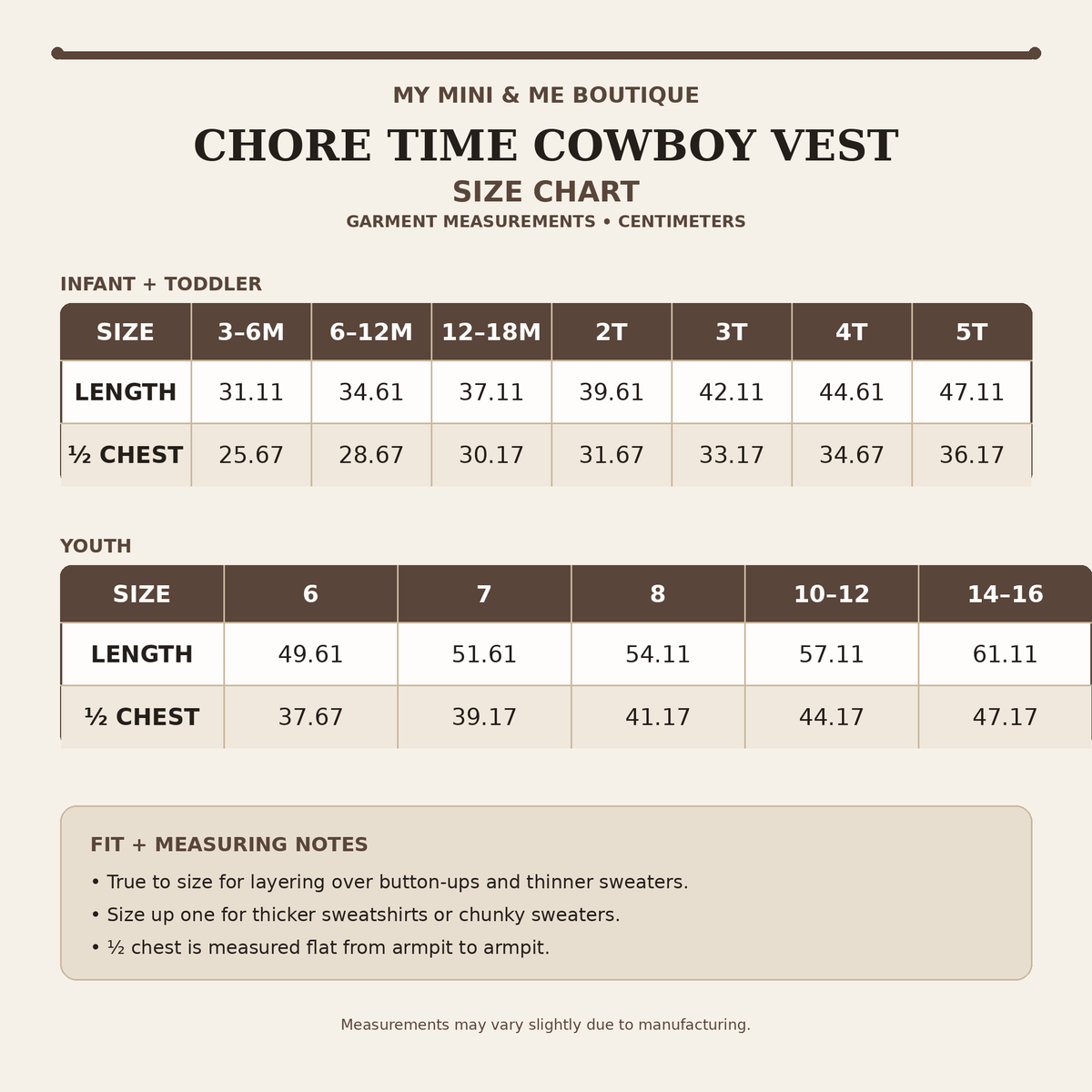 The Chore Time Cowboy Vest - PREORDER