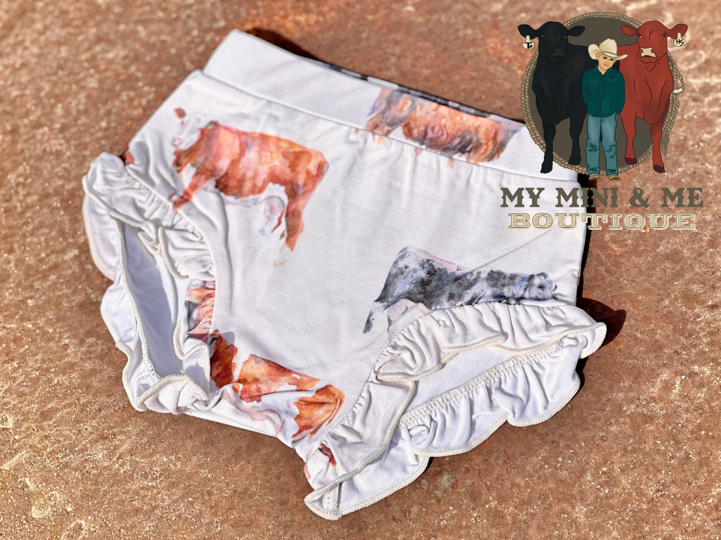 Watercolor Cows Bamboo Bummies