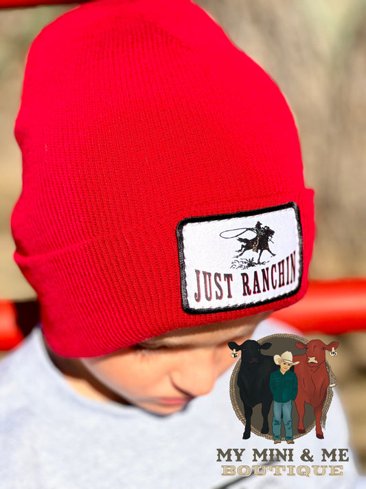 Just Ranchin’ Patch Beanie