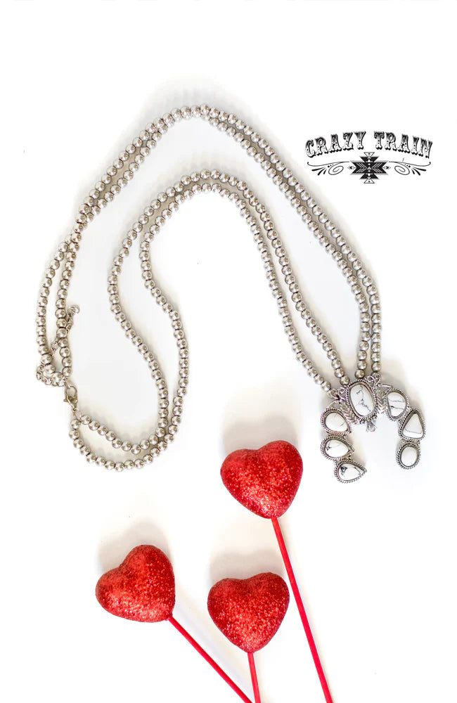 Double Take White Squash Blossom Necklace