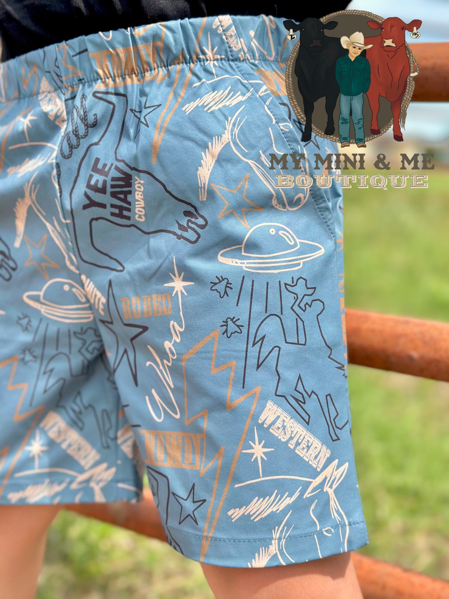 Knarly Cowboy Hybrid Board Shorts