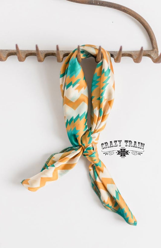 Mustard Aztec Kids Wild Rag