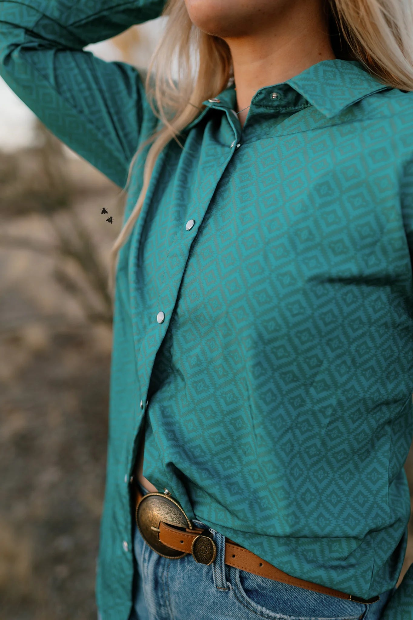 Kingman Turquoise Long Sleeve Button Up