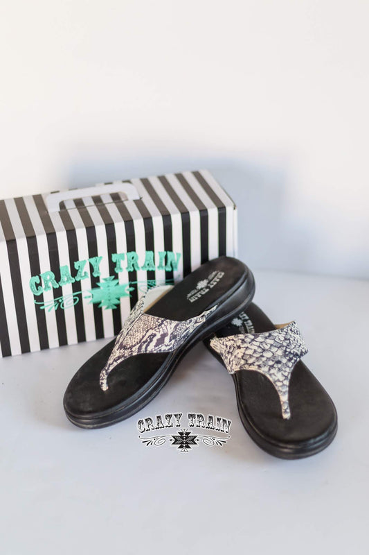 Snake Print Sandals
