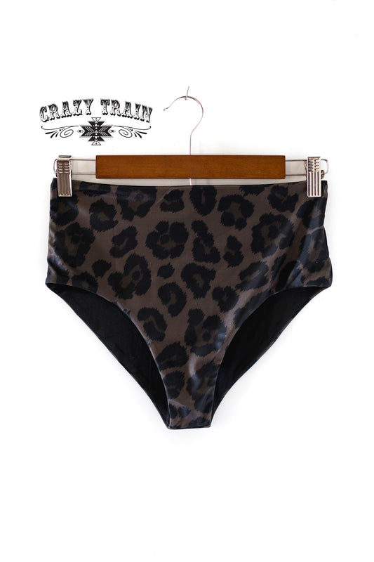 Leopard Reversible Swim Bottoms