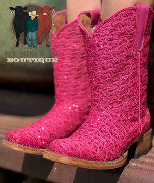 Hot Pink Shimmer Boots