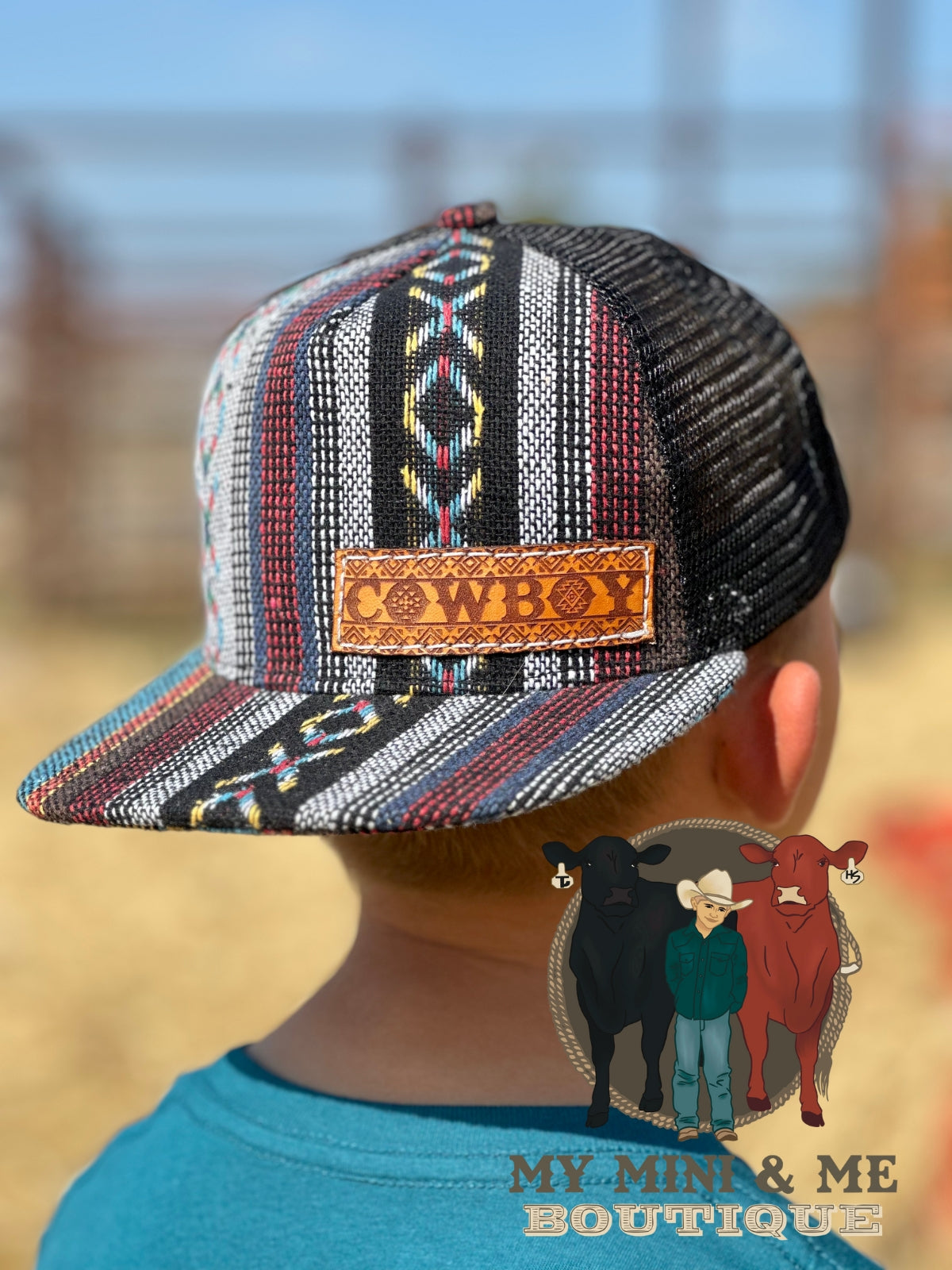 Cowboy Leather Patch Cap