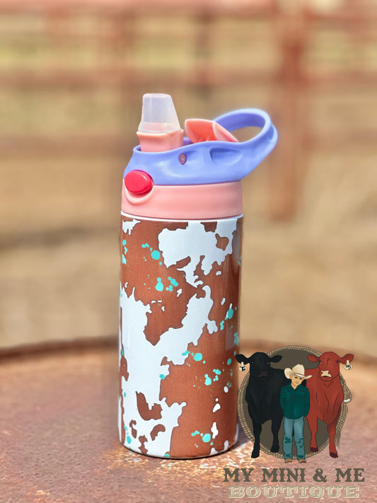 Cow Print Acid Wash Tumbler