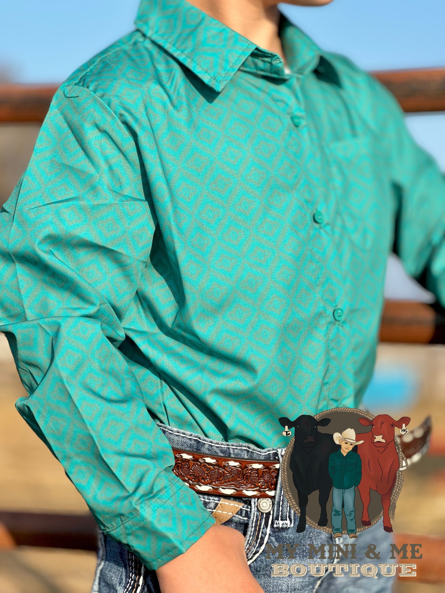 Kingman Turquoise Long Sleeve Button Up