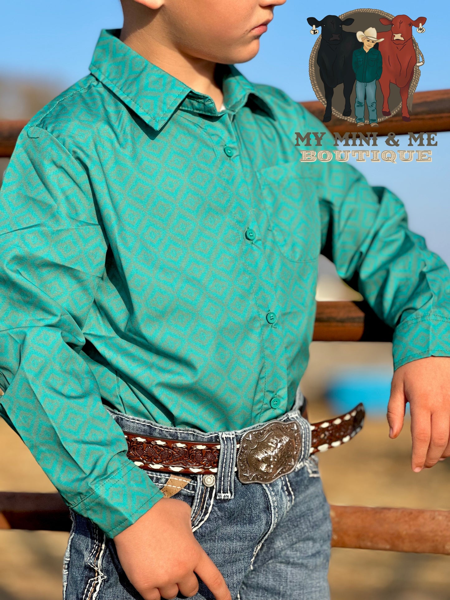 Kingman Turquoise Long Sleeve Button Up