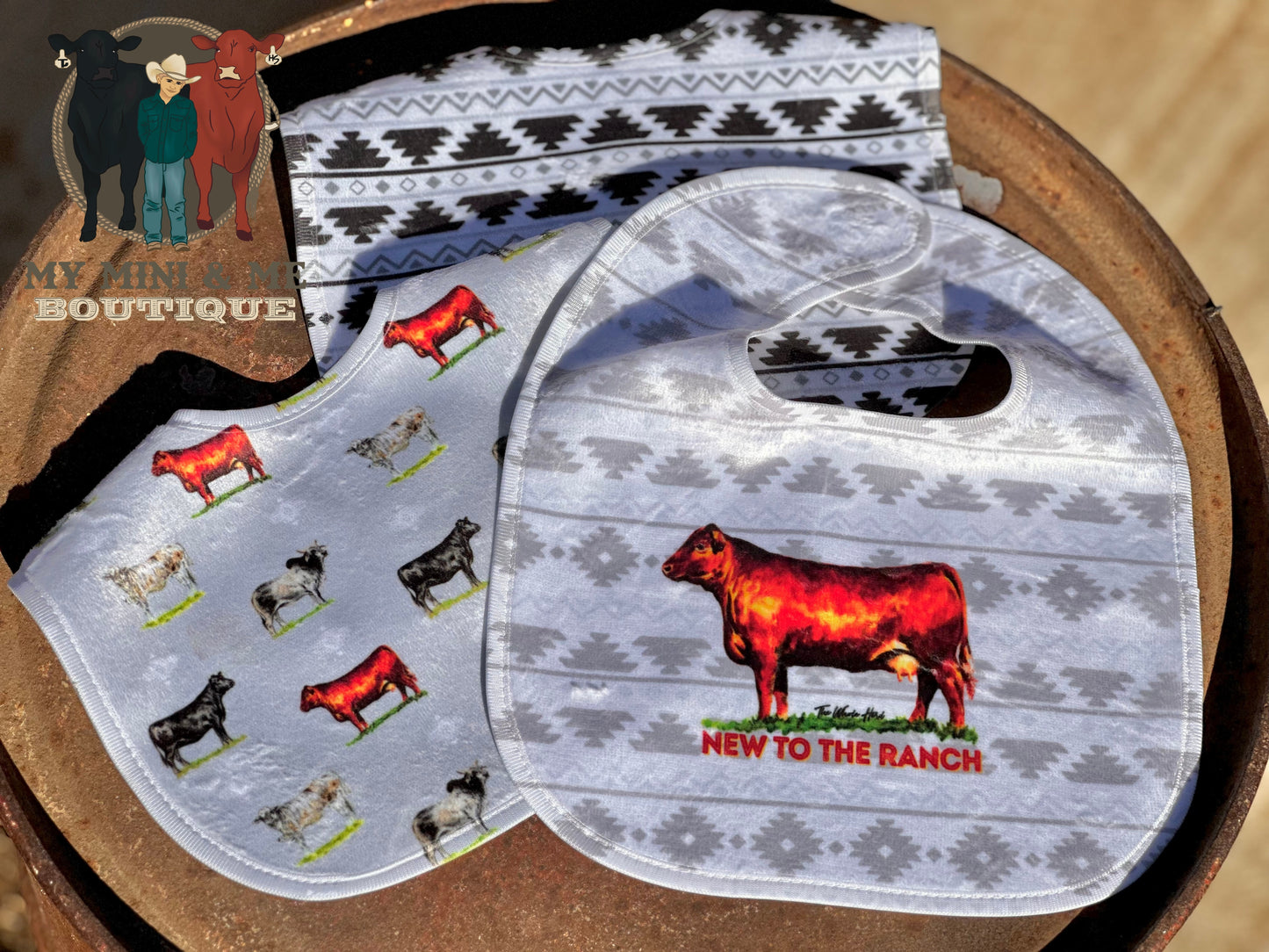 New To The Ranch Bib Set