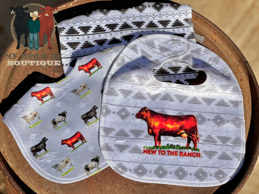 New To The Ranch Bib Set