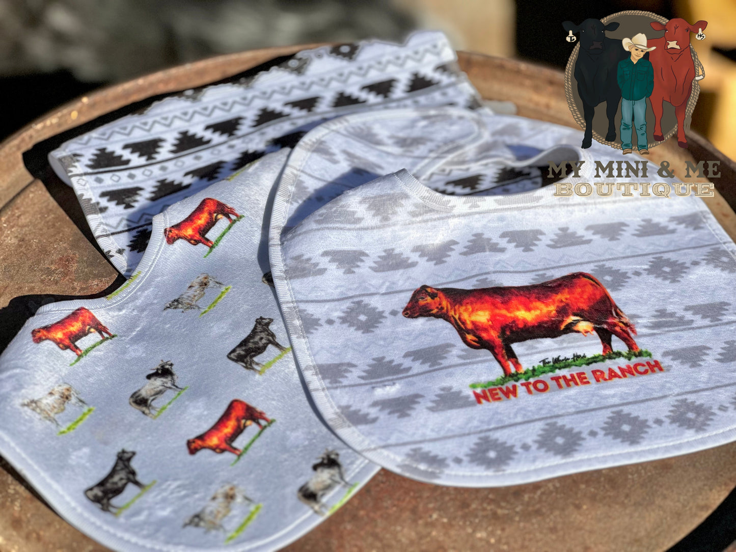 New To The Ranch Bib Set