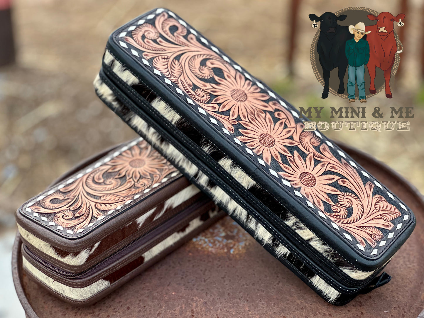 Leather & Cowhide Hot Tools Case