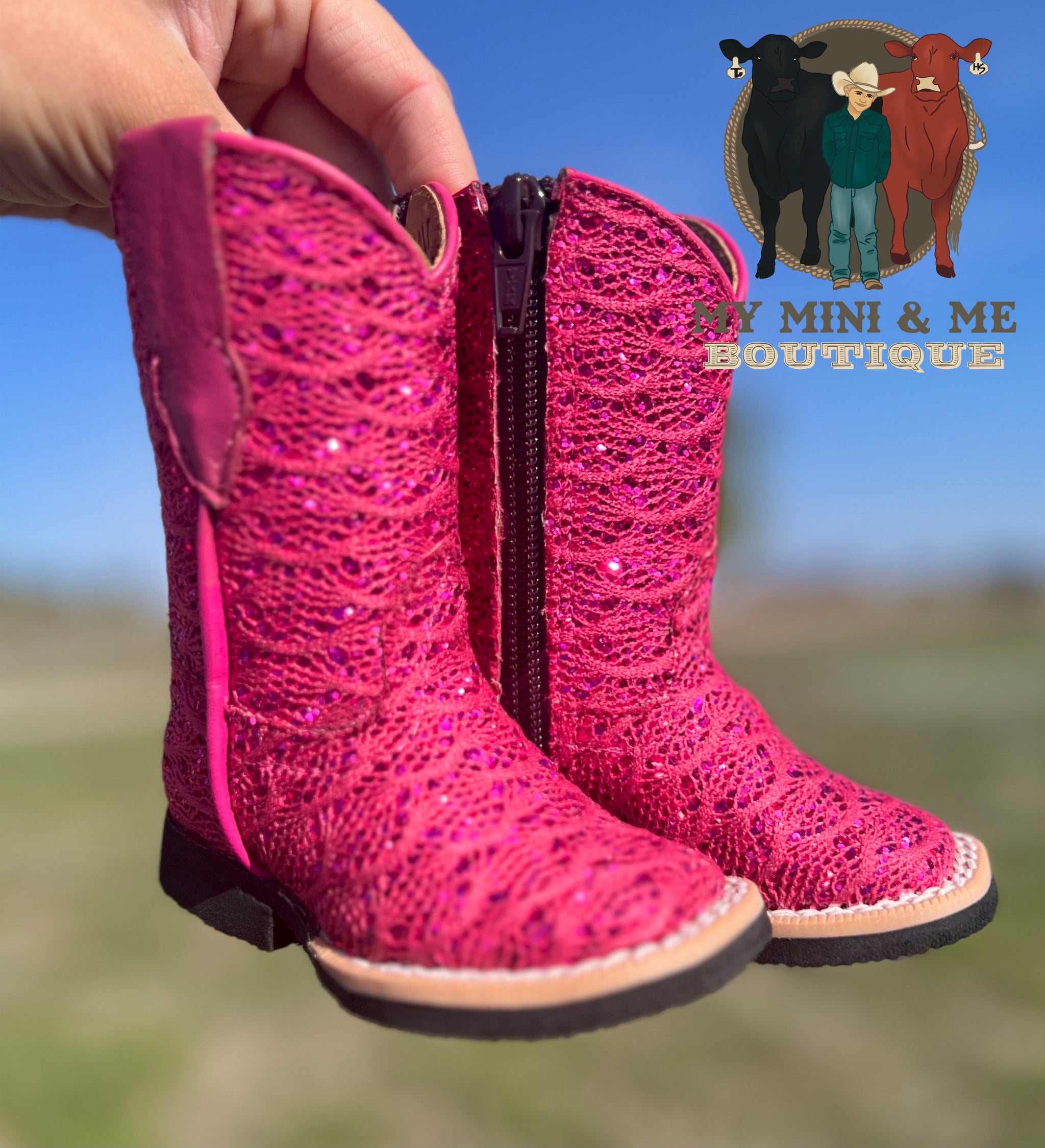 Pink cowgirl outlet boots kids