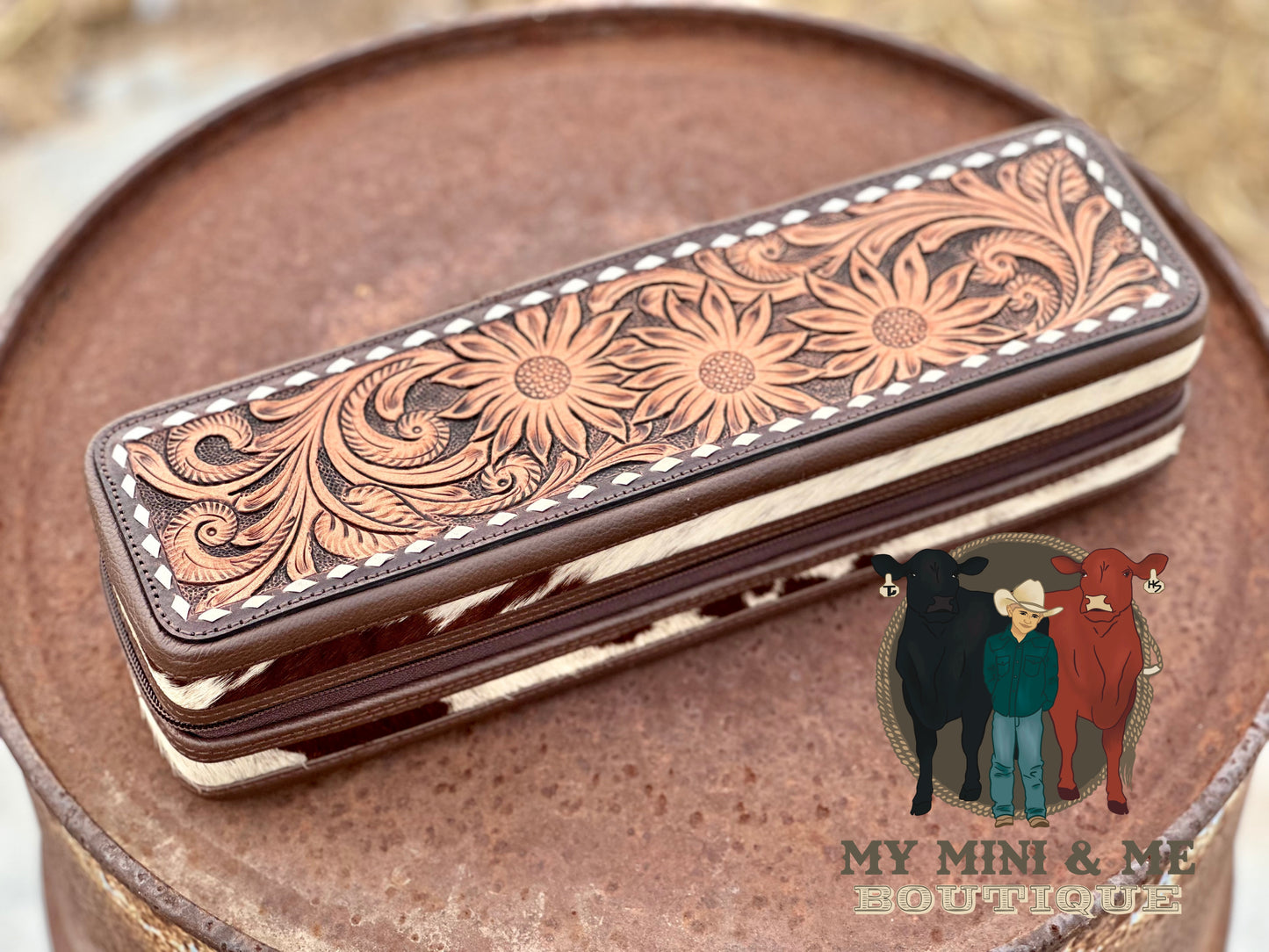 Leather & Cowhide Hot Tools Case