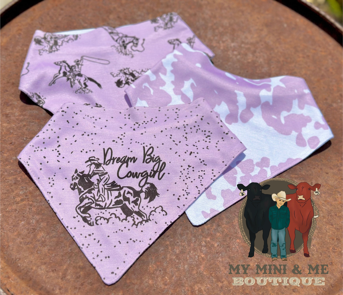 Dream Big Cowgirl Drool Bib Set