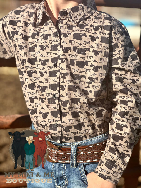 Ropin' Practice Long Sleeve Button Up