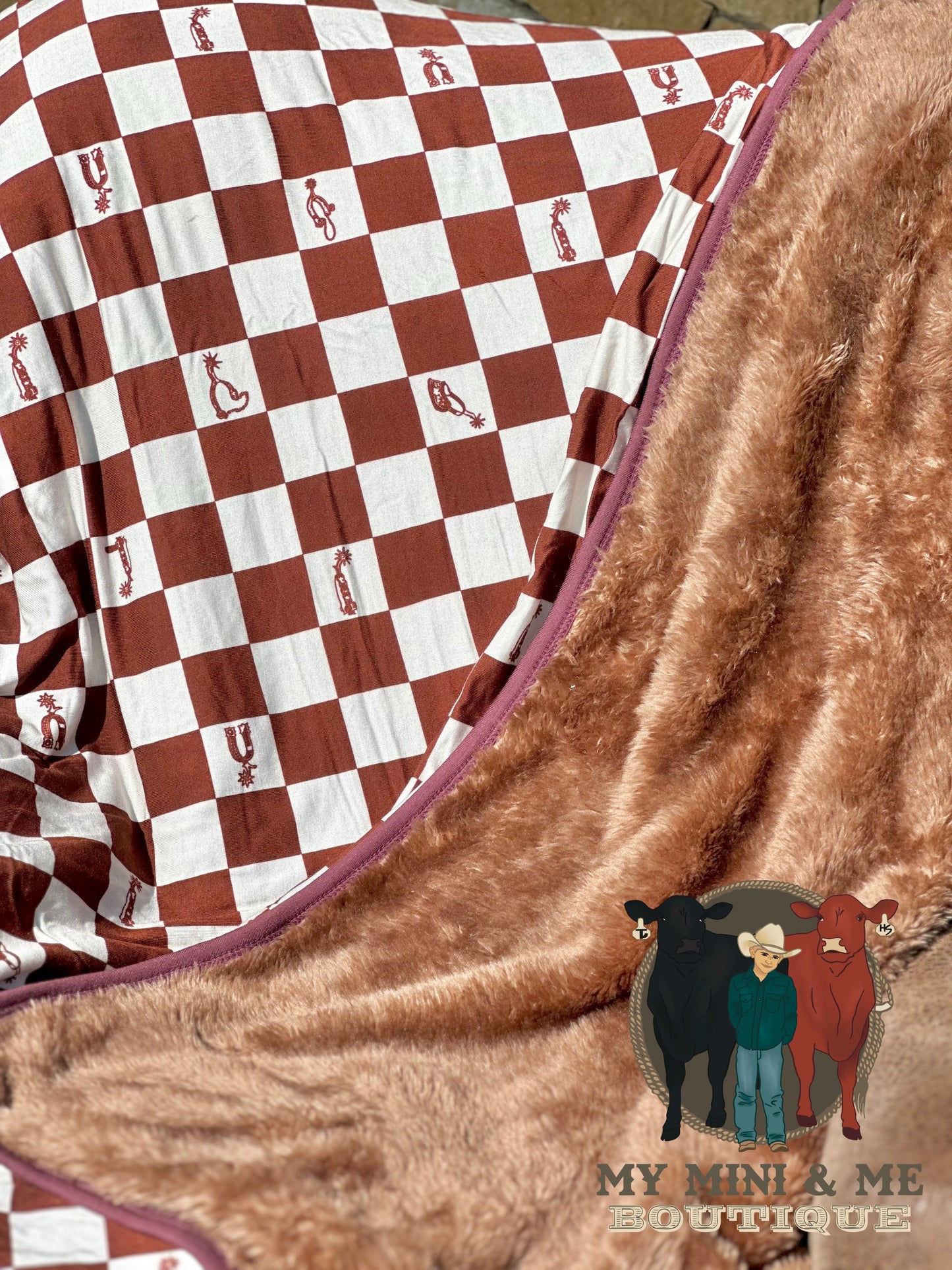 Levi Spurs Plush Yearling Blanket