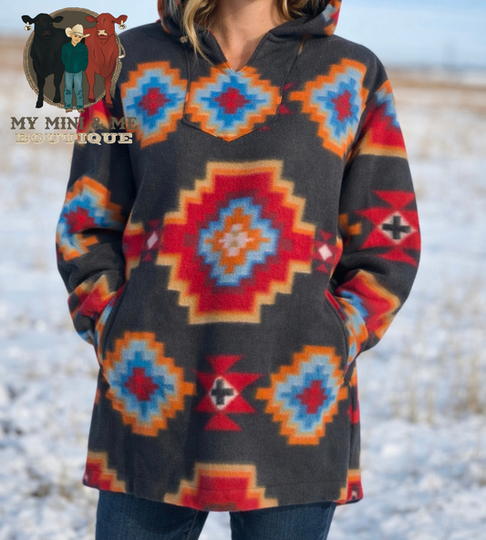 El Paso Black Aztec Hoodie