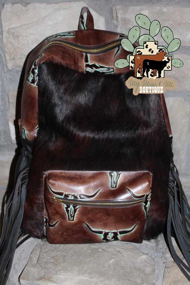 Cowhide Backpack