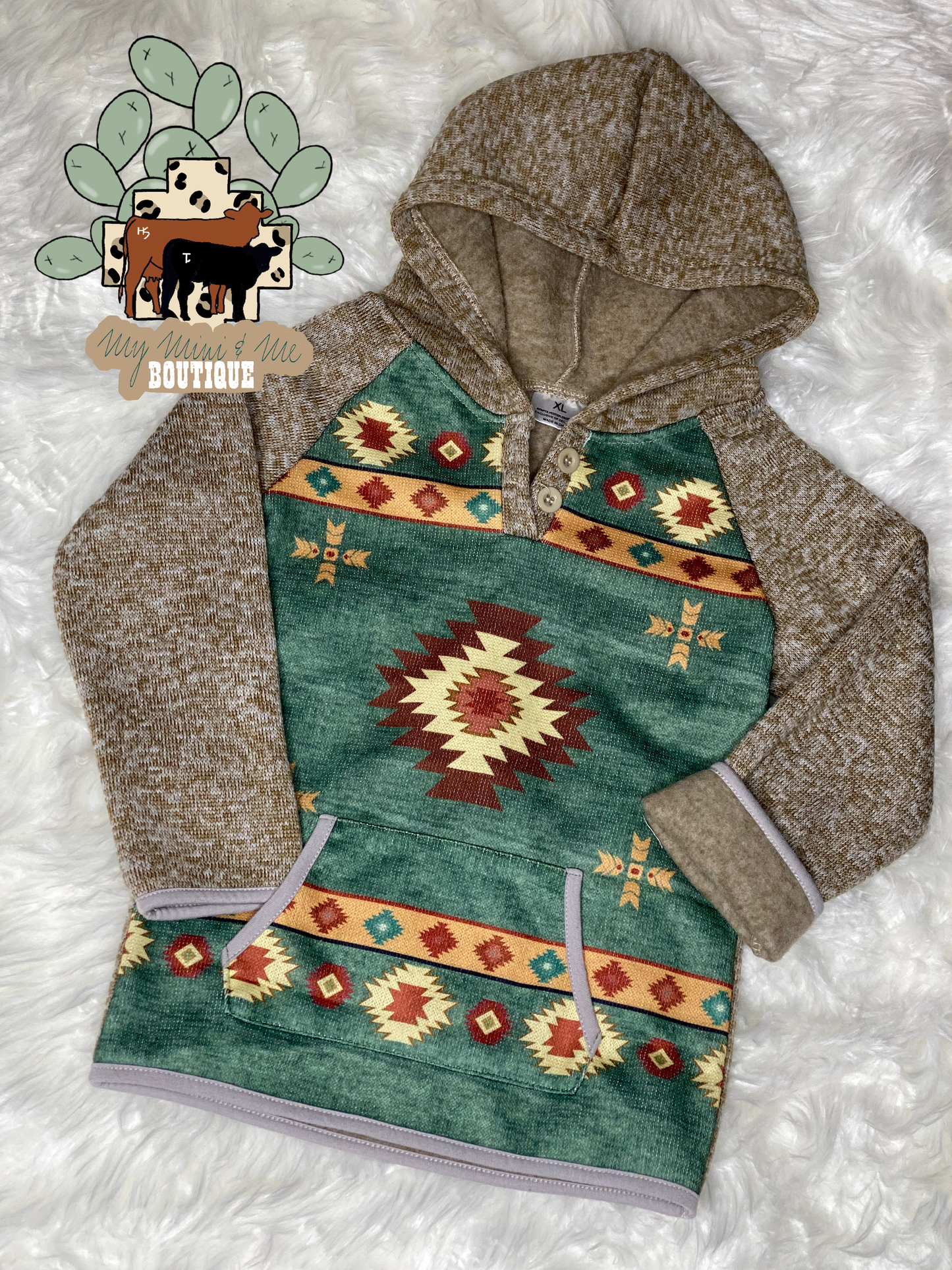 Aztec CowKid Hoodie