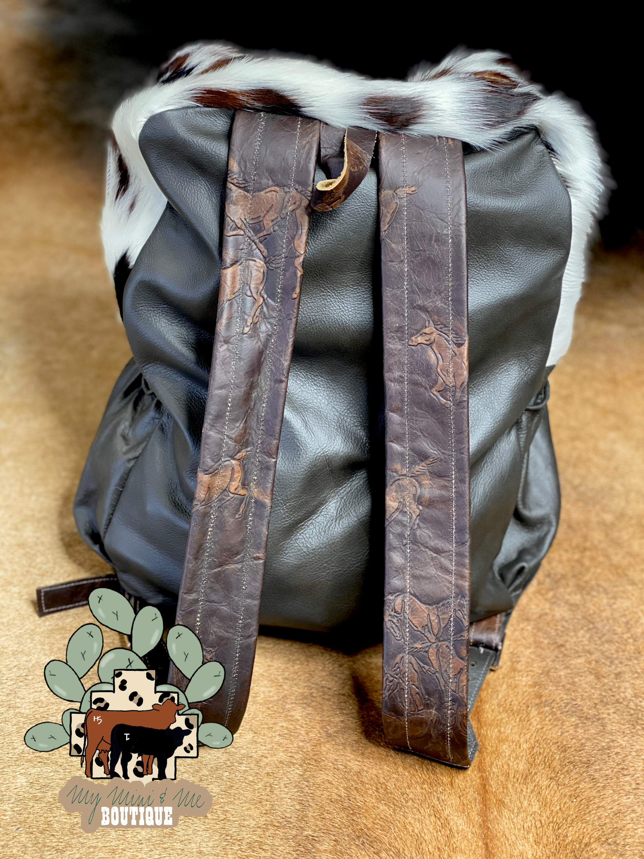 Girl's Unicorn Faux Leather Faux Fur-Trim Weekender Bag