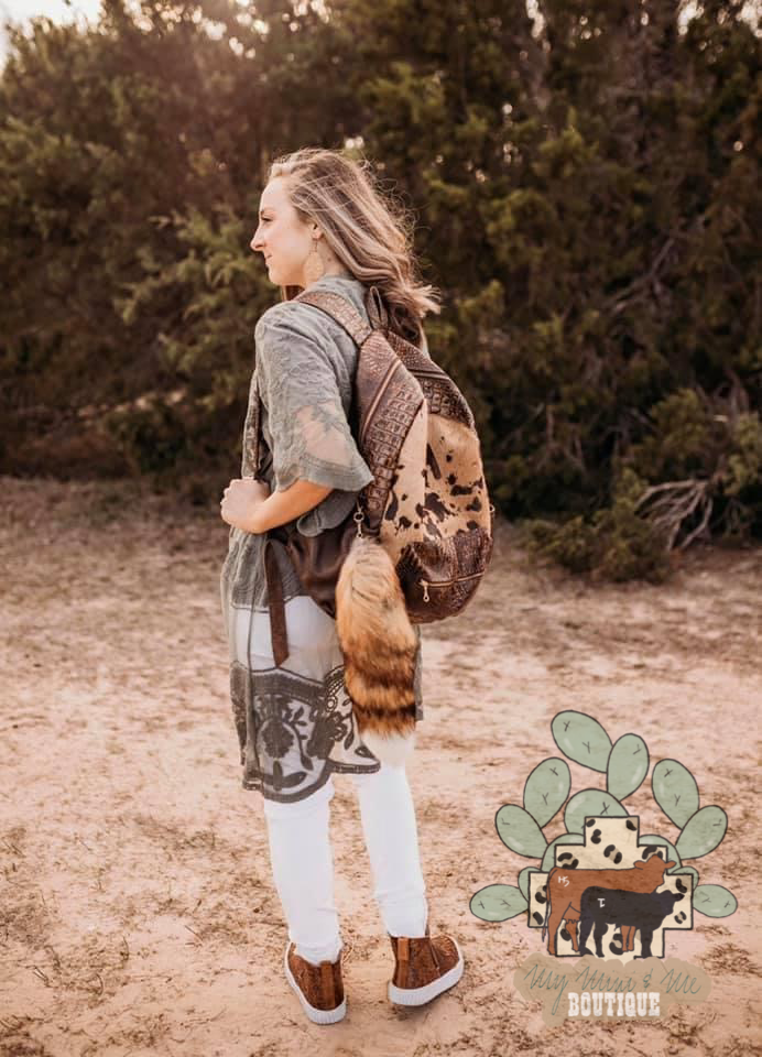 Cowhide Backpack