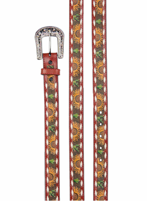 Sunflower Cactus Red Cowgirl Belt