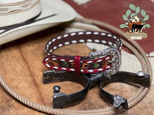 Sunflower Cactus Red Cowgirl Belt
