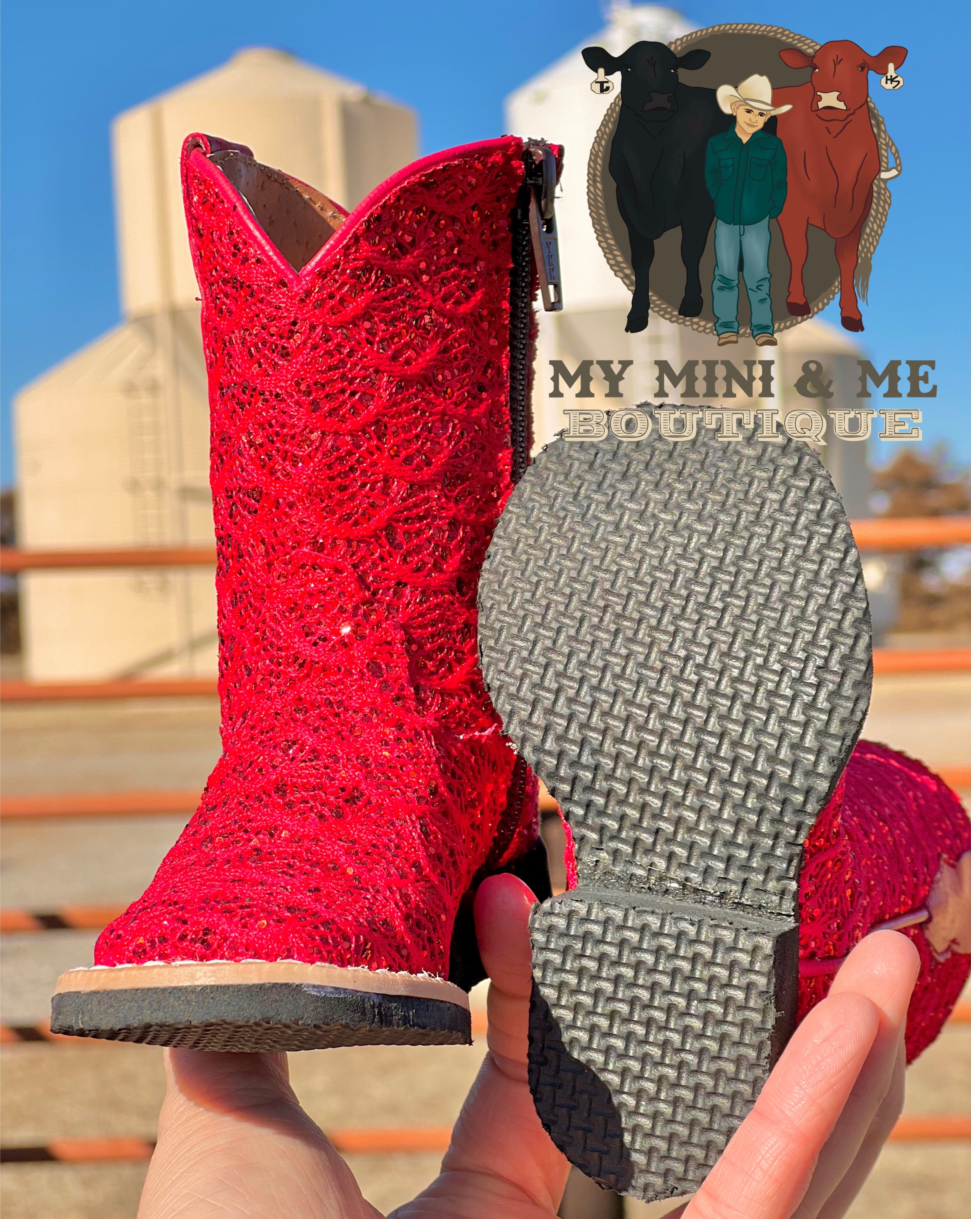 Glitter tanner top mark toddler cowgirl boot