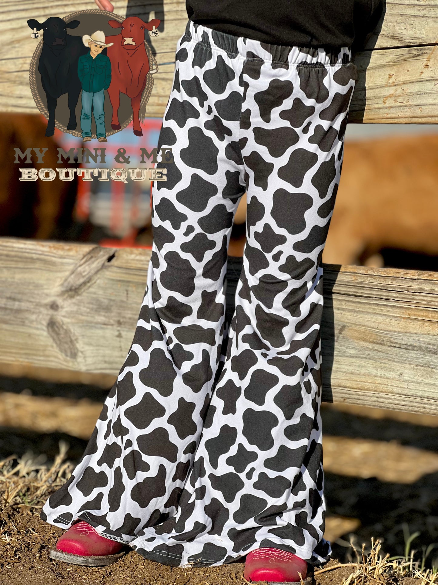 Cow Print Bell Bottoms