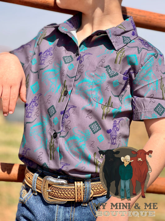 Midnight Stampede Button Up