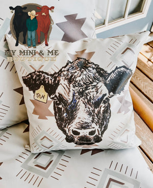 Black Angus Outdoor Pillow Cover