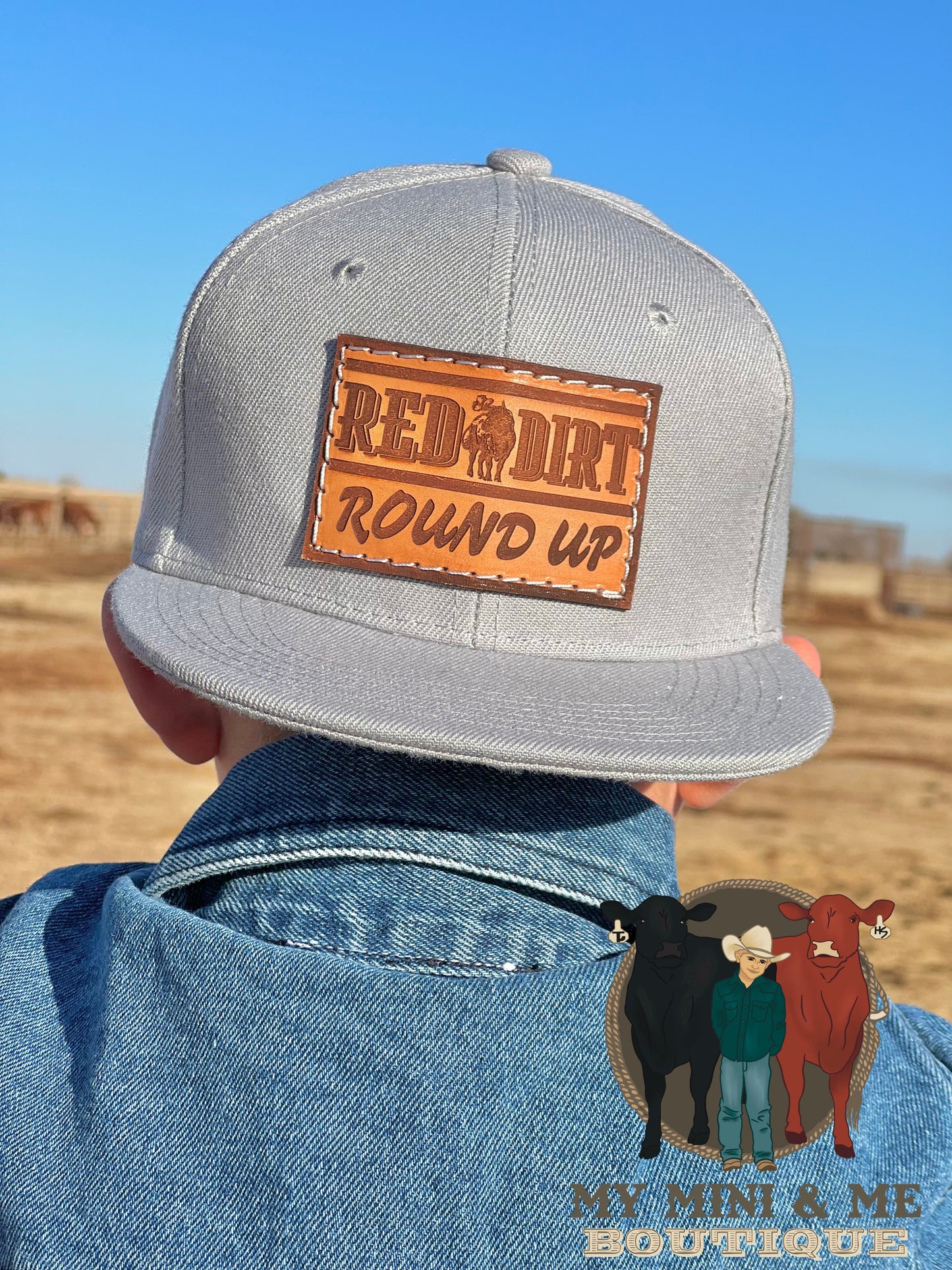 Red Dirt Round Up Leather Patch Cap